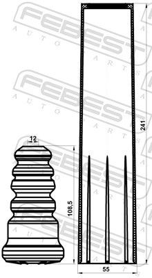 Комплект пылезащитный задний VOLVO S40 2004-2012 VLSHB-S40IIR-KIT VLSHB-S40IIR-KIT FEBEST