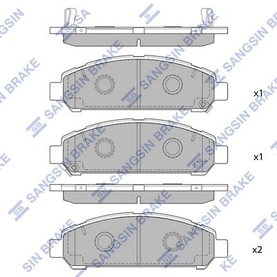 Колодки тормозные передние Toyota Venza 09-11 SP1454 SP1454 SANGSIN