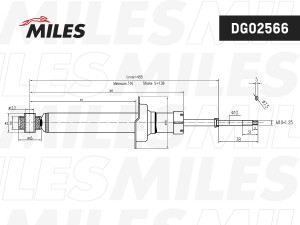Амортизатор задний NISSAN MAXIMA QX A32 10/94-12/99 (KYB 341202) DG02566 DG02566 MILES