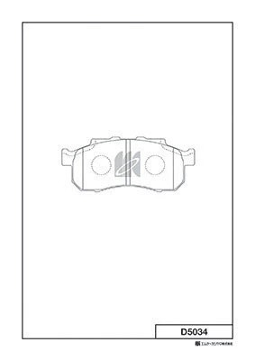 D5034 колодки дисковые передние!\ Mitsubishi Pajero 2.3TD/2.5TD 82-90 D5034 MK KASHIYAMA
