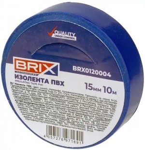 изолента! ПВХ, 15мм х 10м, синяя\ BRX0120004 BRIX