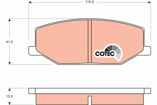 Колодки тормозные SUZUKI Jimny (98-) (4шт.) TRW GDB383 TRW