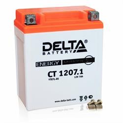 аккумуляторная батарея! +справа 12V 7Ah 100A 114х70x132 moto AGM\ CT 1207.1 DELTA BATTERY