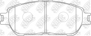 Колодки тормозные TOYOTA Camry (V30),Avalon (05-07) передние (4шт.) NIBK PN1480 NIBK