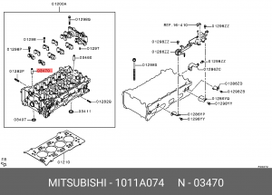 Втулка MITSUBISHI Pajero направляющая клапана выпускного OE 1011A074 MITSUBISHI