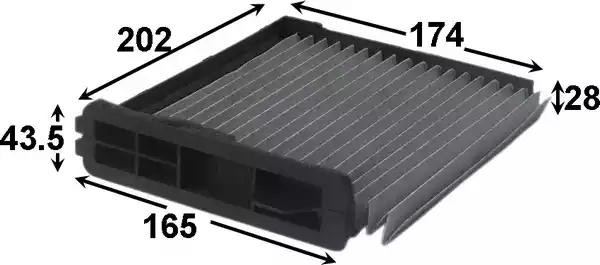 Фильтр салонный угольный  MITSUBISHI LANCER 1,2 2008 -   NISSAN TIIDA 1,6 2007 - AC208C JS ASAKASHI
