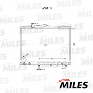 Радиатор (паяный) MITSUBISHI PAJERO SPORT (97-04) 3.0 AT ACRB121 ACRB121 MILES