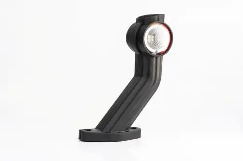 фонарь габаритный! прав. рожок LED, L=190мм, кр/ж/бел накл./изогн.с каб. 0.5м\Sc FT140FPLED FRISTOM