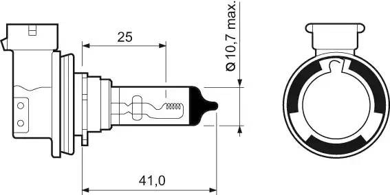 Лампа H11 12V 55W "VALEO" Long life 032525 VALEO PHC