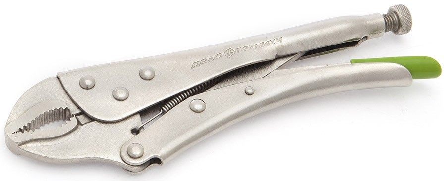 Зажим с фиксатором (струбцина) гейферный 180мм с овальными губками /ДЕЛО ТЕХНИКИ 430175 DELO TEHNICI