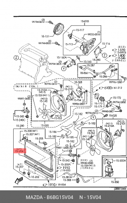 Прокладка радиатора B6BG15V04 B6BG15V04 MAZDA