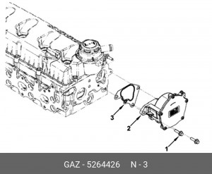 Прокладка вакуумного насоса Cummins ISF 2,8 Газель ГАЗ (5) 5264426 GAZ GAZ