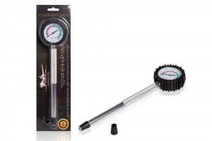 Компрессометр Удлинённый ВАЗ (2110-12, 16клап.), манометр в резиновом чехле, бли AT-CM-04 AIRLINE