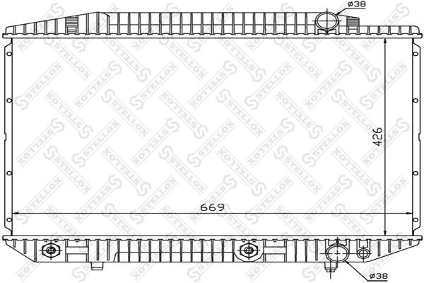 радиатор системы охлаждения!\ MB W126 3.8-5.6 85-91 10-25911-SX STELLOX