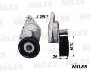 Натяжитель ремня приводного FORD MONDEO/FOCUS 1.6-2.0 -04/MAZDA TRIBUTE AG00301 AG00301 MILES