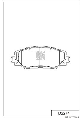 Колодки тормозные дисковые перед TOYOTA AURIS (E15) 06-12 D2274H D2274H MK KASHIYAMA