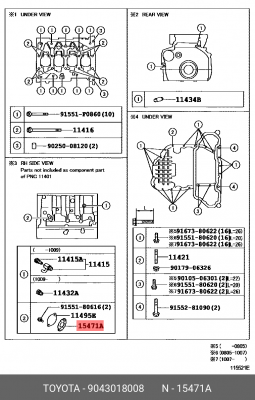 Прокладка пробки поддона КПП/раздаточной коробки 90430-18008 90430-18008 TOYOTA