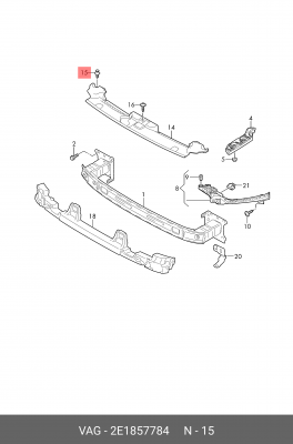 заклепка распорная!\ Seat, Skoda, VW 2E1 857 784 VAG