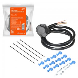 Проводка фаркопа с розеткой 12В 13 контактов 1,9м универсальная (AEBI002) AEBI002 AIRLINE