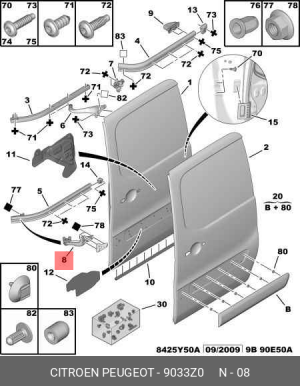 ролик двери сдвижной!\ Citroen Berlingo B9 08-15 9033 Z0 CITROEN PEUGEOT