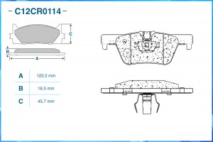 Тормозные колодки задние Low Metallic C12CR0114 C12CR0114 CWORKS