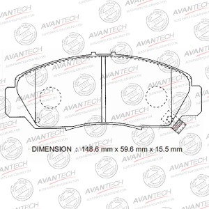 Колодки тормозные дисковые Avantech передние (противоскрипная пластина в компл.) AV745 AVANTECH