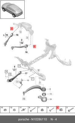 Гайка AUDI A6 (05-) OE N 102 861 10 VAG