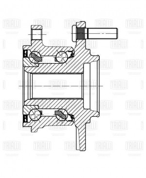 Ступица MITSUBISHI Outlander (06-) (4WD),Lancer (08-) (2.0) задняя с подшипником MR 1187 TRIALLI