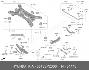 Сайлентблок Hyundai Santa Fe 20- 55138P2000 HYUNDAI
