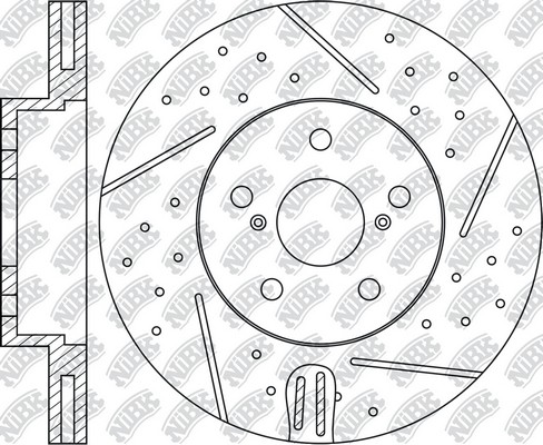 Диск тормозной SUBARU Forester (07-),Impreza (07-) передний (перфорированный) (1 RN1122DSET NIBK