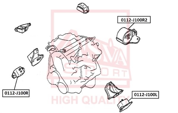 Опора двигателя 0112J100R2 0112-J100R2 ASVA