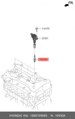 HYUNDAI/KIA (1885709085) Свеча зажигания 1885709085 1885709085 MOBIS