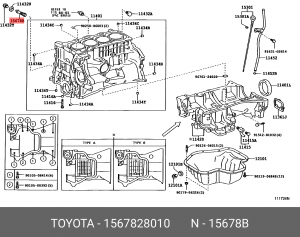 Фильтр масляного клапана 15678-28010 15678-28010 TOYOTA