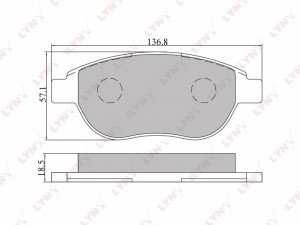 Колодки тормозные дисковые передние BD-2202 LYNXAUTO