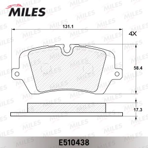 Колодки тормозные задние (Смесь CERAMIC серия PRO) LAND ROVER RANGE ROVER IV 12- E510438 MILES