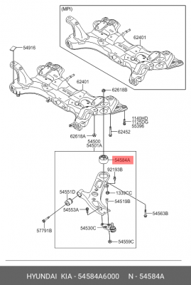 KIA MAGENTIS (2005>) 54584-A6000 HYUNDAI KIA