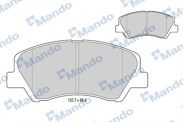 Колодки тормозные HYUNDAI Solaris (11-) KIA Rio (11-) передние (4шт.) MANDO MBF015271 MANDO