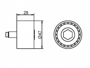 Ролик ГРМ FORD Mondeo,Focus (1.6/1.8/2.0) (16V) обводной GMB GT90390 GMB