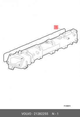 Прокладка коллектора впускного 1x VOLVO FH/FM дв.D13A/D13B 05> 21282255 VOLVO