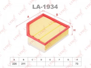 фильтр воздушный!\ Volvo S60/V70/XC70 2.4 D5 05> LA-1934 LYNXAUTO