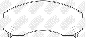 Колодки тормозные KIA Bongo 3 (06-) (2.5/2.7) передние (4шт.) NIBK PN0433 NIBK
