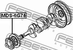 Шкив коленвала MDS-6G74 MDS-6G74 FEBEST