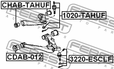 Сайлентблок передн верхн рычага CHAB-TAHUF CHAB-TAHUF FEBEST