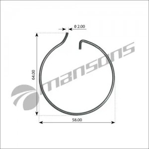 Кольцо стопорное BPW ступицы (54x2) MANSONS 300170 MANSONS