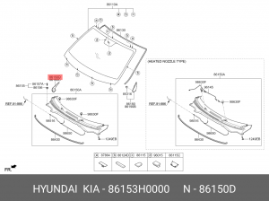 KIA RIO (2017>) 86153H0000 HYUNDAI KIA