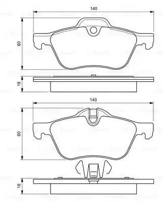 Колодки тормозные MINI Cooper (01-) передние (4шт.) BOSCH 0 986 424 652 BOSCH