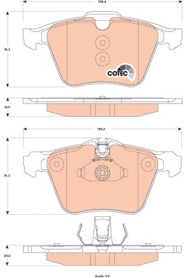 JAGUAR XF (2007>) GDB1835 TRW