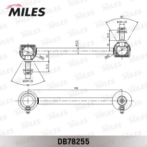 Тяга стабилизатора задней подвески левая/правая TOYOTA CAMRY 91-06/RX300 (TRW JT DB78255 MILES