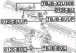 Пыльник TOYOTA опоры шаровой верхней FEBEST TBJB-BUUP FEBEST