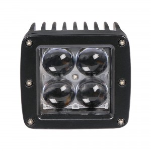 Фара светодиодная квадратная, 4 LED линза 4D, 12W (82х75х75) 12/24V (ALED008) ALED008 AIRLINE